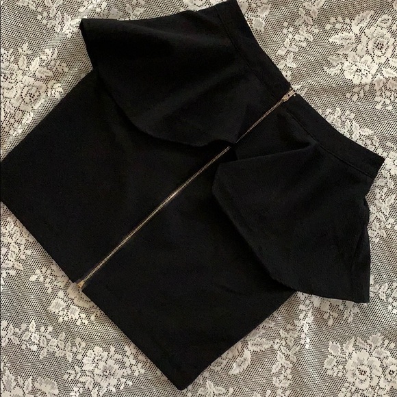 Valentino Roma Peplum Skirt Black Designer Sz 4 - Picture 6 of 7